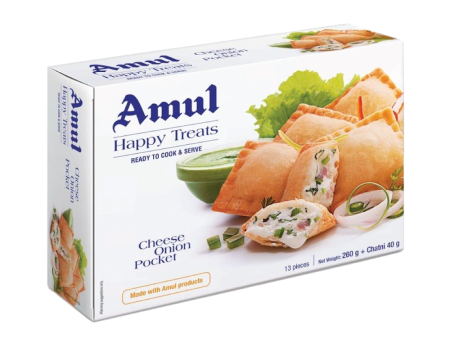 Amul Cheese Onion Samosa Pockets 300g Fashion