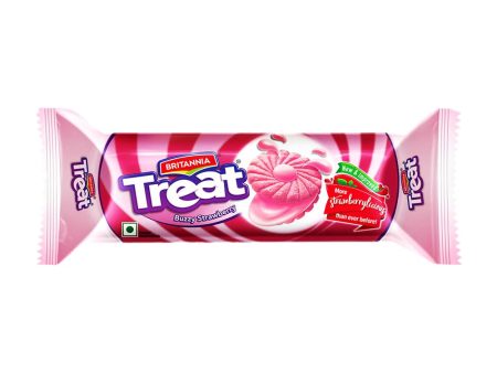 Britannia Treat Strawberry Biscuits 120g Hot on Sale